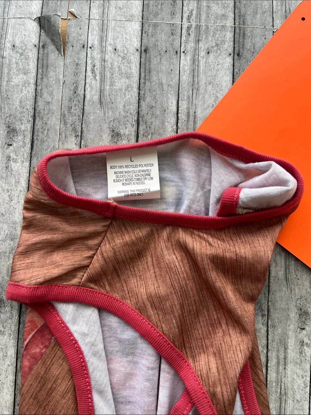 Boots & Barkley Brown Pet Shirt with Red Charcuterie Print